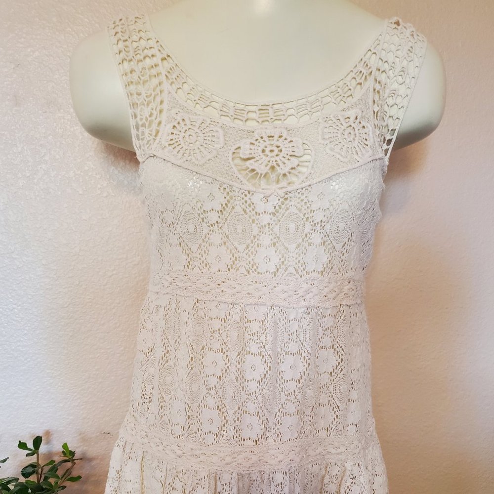 Forever 21 Lacey Crocheted Tank Top SZ-S